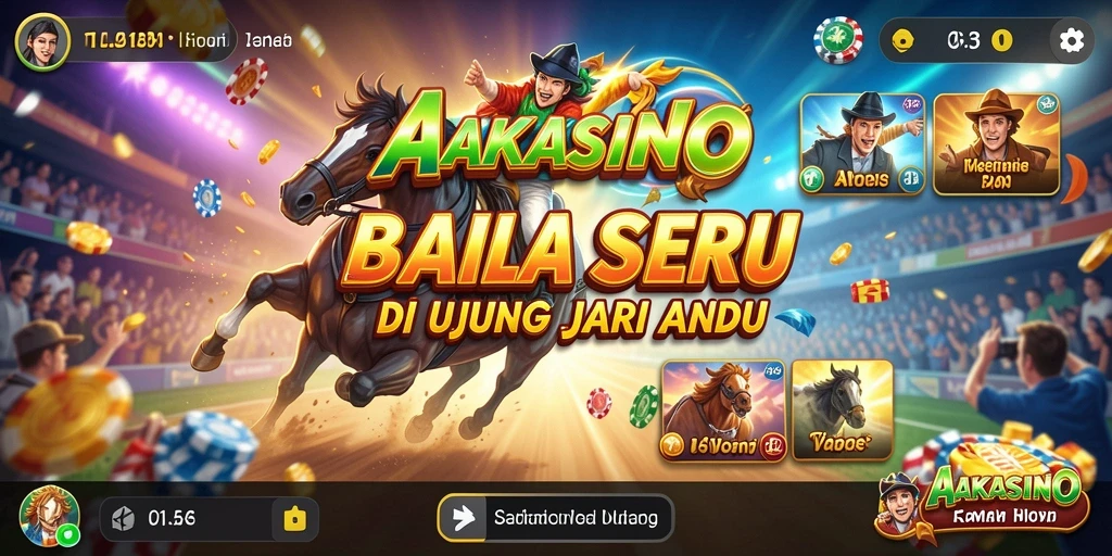Screenshot gameplay AAKASINO menampilkan balapan mendebarkan dengan grafis yang memukau.