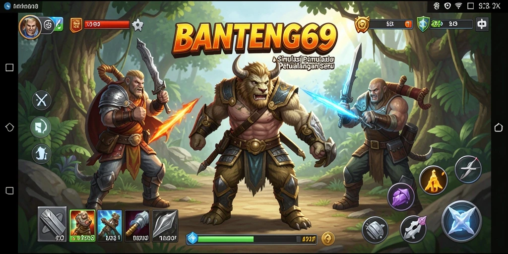 Tampilan gameplay BANTENG69 menunjukkan aksi seru dan interaksi nyata.