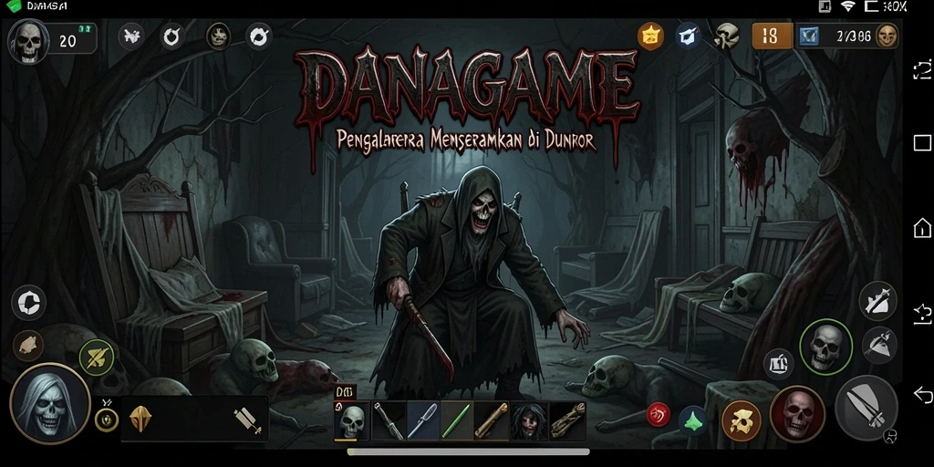 Screenshot menampilkan momen mencekam dalam gameplay DANAGAME.