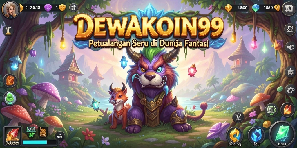 Tampilan gameplay DEWAKOIN99 yang mendebarkan dengan aksi RPG yang seru.