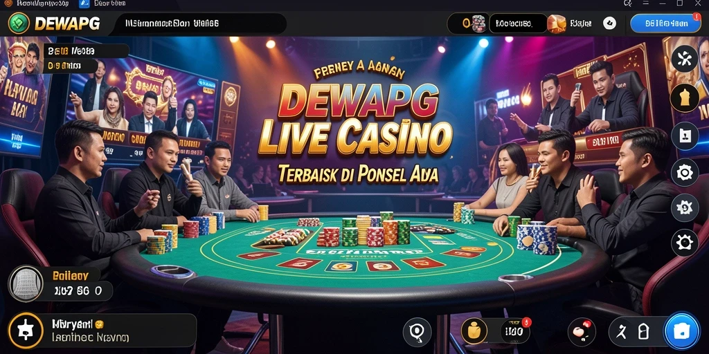 Tampilan gameplay Live Casino yang seru dan interaktif di DEWAPG.