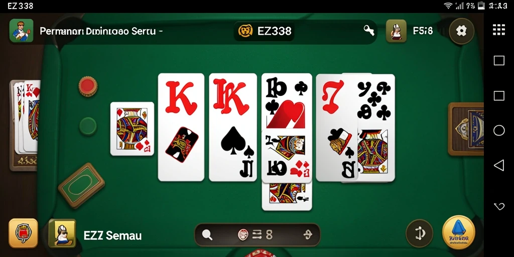 Tampilan gameplay Domino EZ338 yang seru dan interaktif.