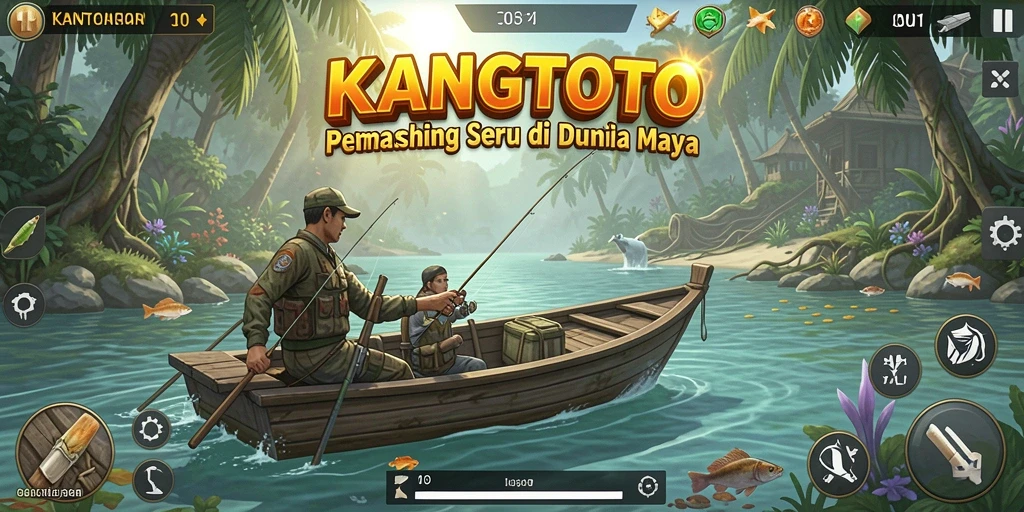 Gameplay menarik KANGTOTO dengan aksi memancing yang seru.