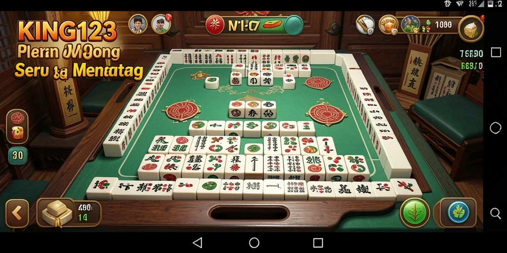 Screenshot KING123 menunjukkan gameplay Mahjong yang seru.