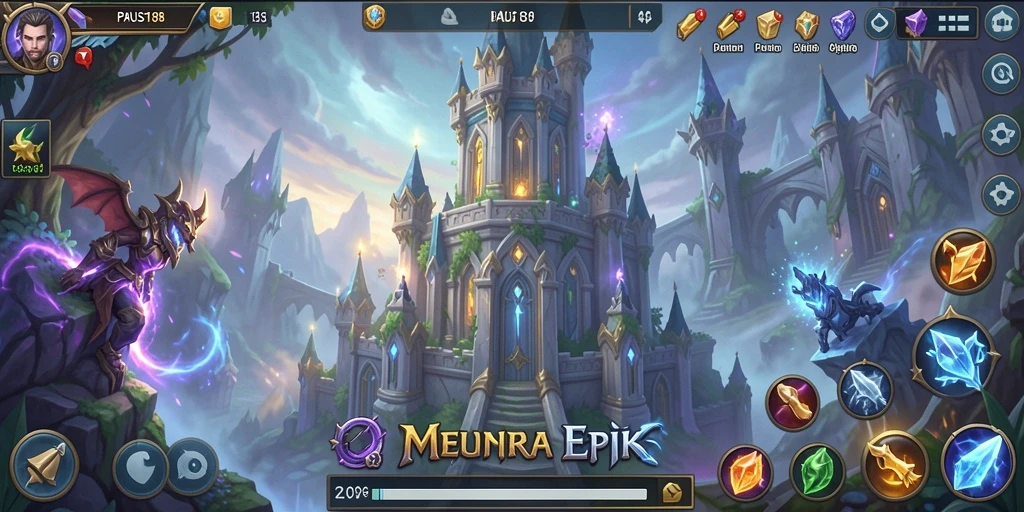 Tampilan menarik dari gameplay PAUS188 dengan menara pertahanan yang strategis.