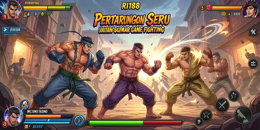 Screenshot utama RI188 menampilkan aksi pertarungan yang mendebarkan.