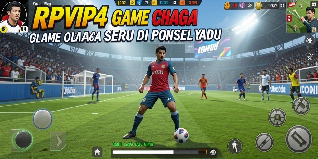 Screenshot RPVIP4 menunjukkan aksi seru saat pertandingan olahraga.
