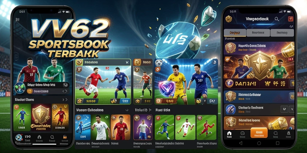 Tampilan screenshot utama VV62 menampilkan fitur taruhan olahraga yang menarik.
